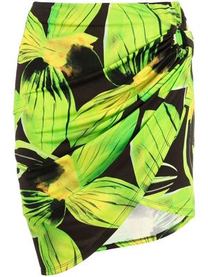 Louisa Ballou Coastline asymmetric miniskirt - Green