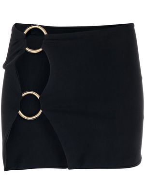 Louisa Ballou double-ring miniskirt - Black