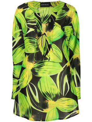 Louisa Ballou floral-print minidress - Green