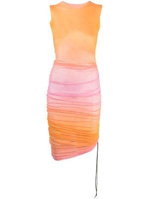 Louisa Ballou Heatwave ruched minidress - Orange