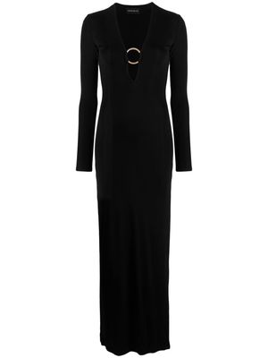 Louisa Ballou Helios side-slits maxi dress - Black