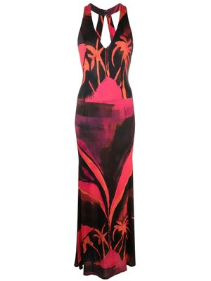 Louisa Ballou High Sea printed maxi dress - Black