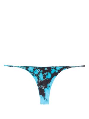 Louisa Ballou Mini Ring abstract-print bikini bottoms - Blue