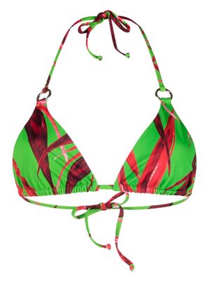 Louisa Ballou Mini Ring bikini top - Green