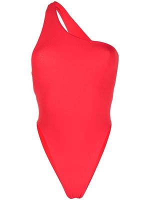 Louisa Ballou one-shoulder high cut-leg swimsuit - Red