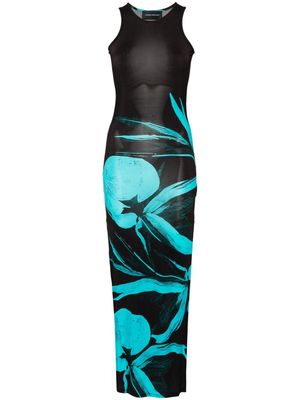 Louisa Ballou Sea Breeze floral-print dress - Black