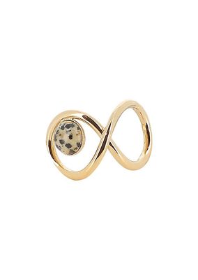 Louise Gold-Plated & Dalmatian Jasper Ring
