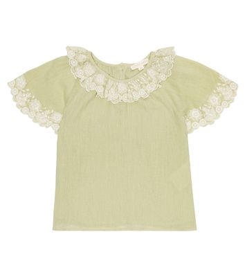 Louise Misha Antoinette embroidered cotton blouse