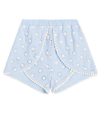 Louise Misha Asya embroidered cotton shorts