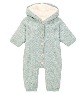 Louise Misha Baby David Pilot wool and cotton onesie