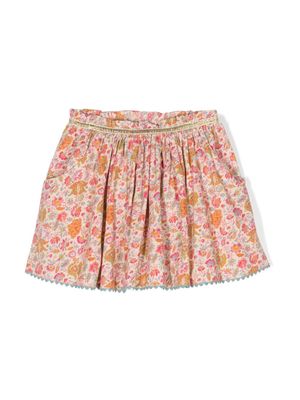 Louise Misha floral-pattern cotton miniskirt - Neutrals