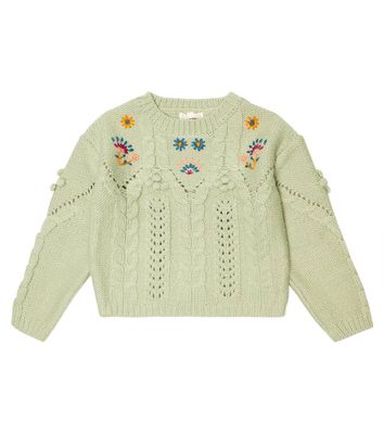 Louise Misha Georgette embroidered wool-blend sweater