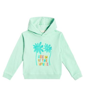 Louise Misha Issah printed cotton jersey hoodie