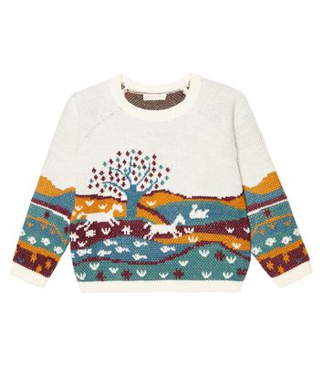 Louise Misha Jacquard wool-blend sweater
