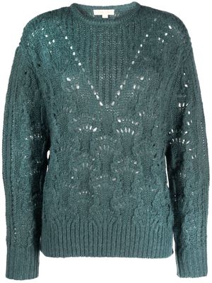 Louise Misha Kaysa open-knit jumper - Green