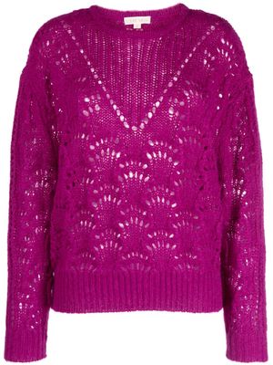 Louise Misha Kaysa open-knit jumper - Purple