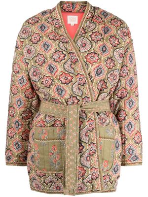 Louise Misha Marceau floral-print jacket - Green