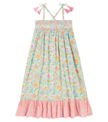Louise Misha Marceline smocked floral cotton dress