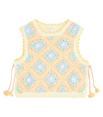 Louise Misha Rynia crochet cotton-blend sweater vest