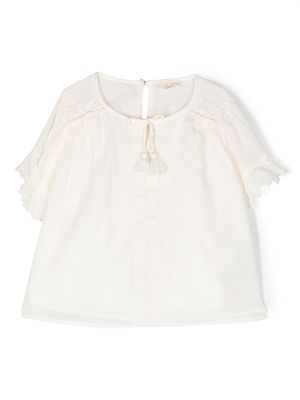 Louise Misha tassel-detail cotton blouse - Neutrals