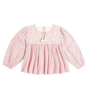 Louise Misha Vally checked cotton blouse