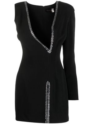Loulou crystal-embellished single-sleeve dress - Black