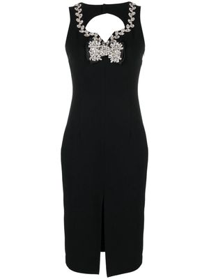 Loulou crystal-embellished sleeveless dress - Black