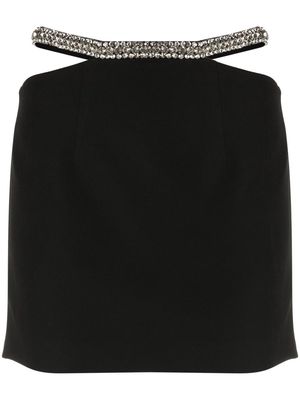 Loulou crystal-trimmed mini skirt - Black