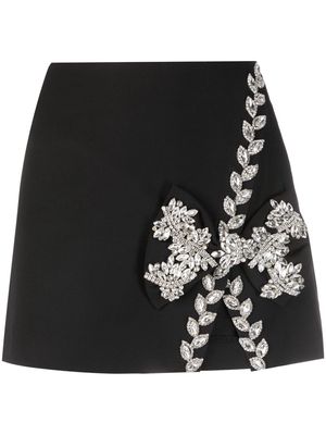 Loulou embellished bow-detail mini skirt - Black