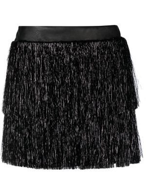 Loulou Eris fringed miniskirt - Black