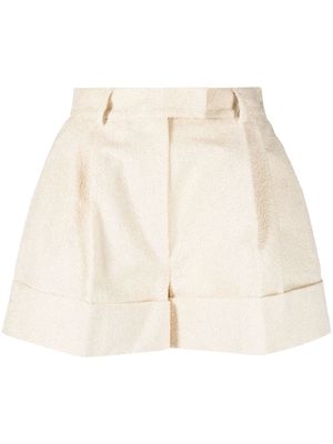 Loulou high-waisted tailored shorts - NUDE