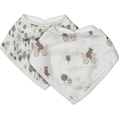 Loulou Lollipop Assorted 2-Pack Muslin Bandana Bibs in Multi Color 