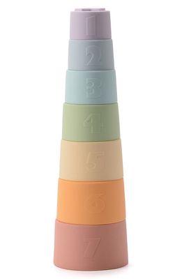 Loulou Lollipop Silicone Stacking Cup Toys in Beige Multi