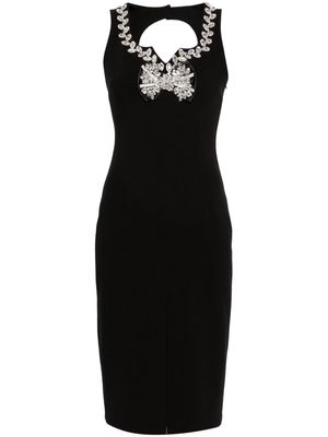 Loulou Odelle crystal-embellished midi dress - Black