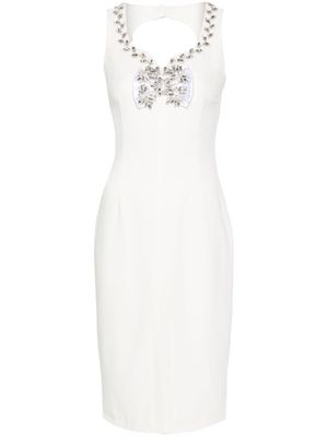 Loulou Odelle crystal-embellished midi dress - White