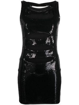 Loulou sequin fitted mini dress - Black