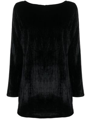 Loulou Studio Alava velvet-effect minidress - Black