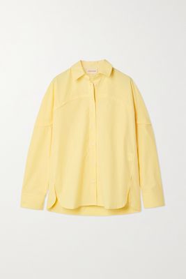 LOULOU STUDIO - Alnon Paneled Cotton-poplin Shirt - Yellow