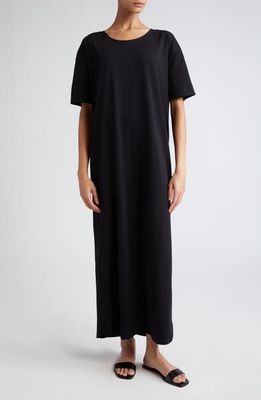 Loulou Studio Arue Pima Cotton T-Shirt Dress in Black