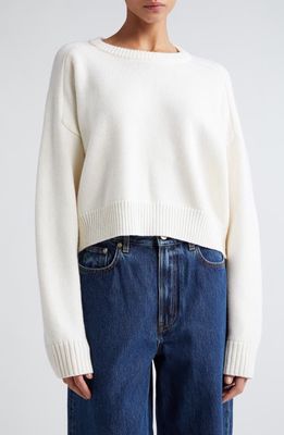 Loulou Studio Bruzzi Oversize Wool & Cashmere Sweater in Ivory