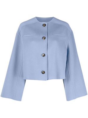 Loulou Studio button-up knitted jacket - Blue