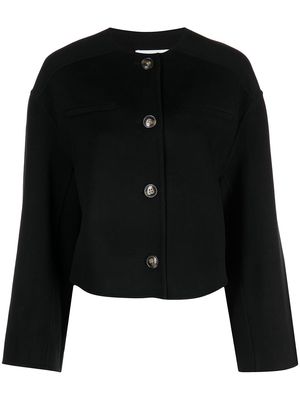 Loulou Studio buttoned-up high-neck coat - Black