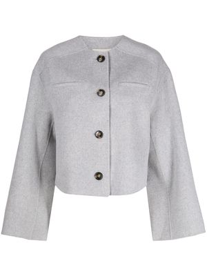 Loulou Studio buttoned-up wool coat - Grey