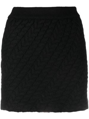 Loulou Studio cable-knit mini skirt - Black