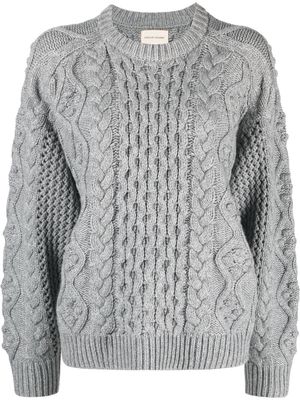 Loulou Studio chunky-knit long-sleeve jumper - Grey