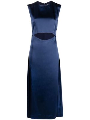 Loulou Studio Copan cut-out satin dress - Blue