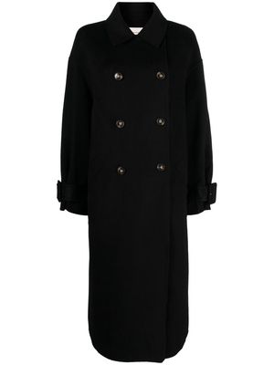 Loulou Studio double-breasted button-fastening coat - Black