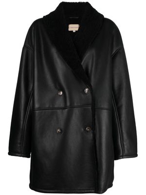 Loulou Studio double-breasted coat - Black
