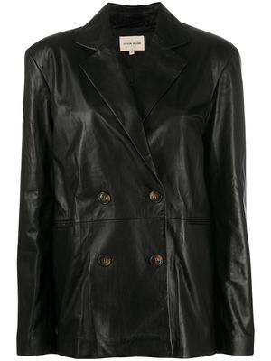 Loulou Studio double-breasted lambskin jacket - Black