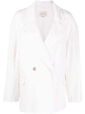 Loulou Studio double-breasted notched-collar coat - White